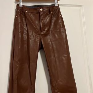 Express brown leather pants